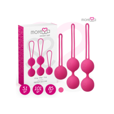 MORESSA - SET OSIAN PREMIUM SILICONE ROSA (Osian One - 51 g | Osian Two - 101 g | Osian Three 85 g)