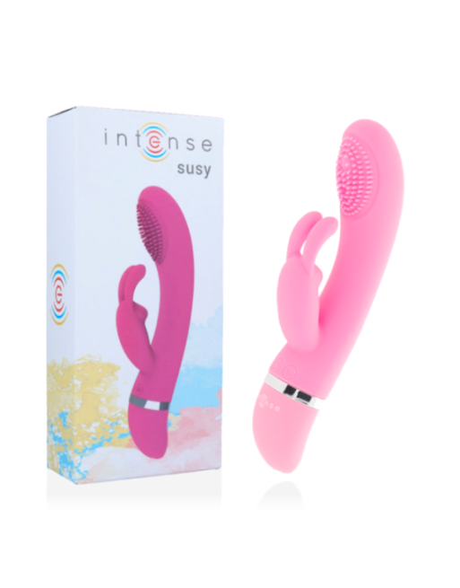INTENSE - VIBRATORE OSCILLANTE SUSY IN SILICONE ROSA CONIGLIO