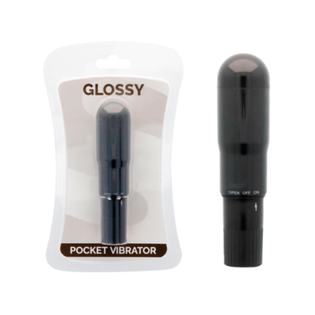 GLOSSY - VIBRATORE TASCABILE NERO