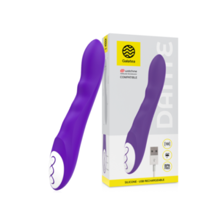 GALATEA - VIBRATORE DANTE LILLA COMPATIBILE CON TECNOLOGIA WIRELESS WATCHME
