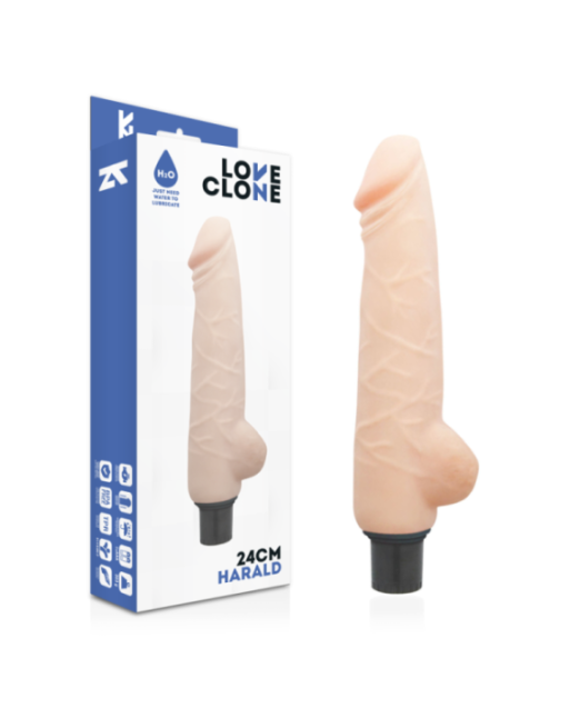 LOVECLONE - VIBRATORE HARALD AUTOLUBRIFICANTE 24 CM -O- 4 CM