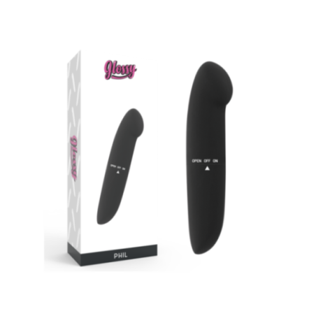GLOSSY - VIBRATORE PHIL NERO