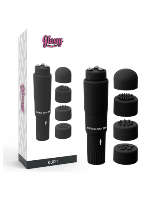 GLOSSY - MASSAGGIATORE TASCABILE KURT NERO