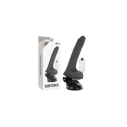BASECOCK - VIBRATORE REALISTICO TELECOMANDO NERO 19 CM -O- 4 CM