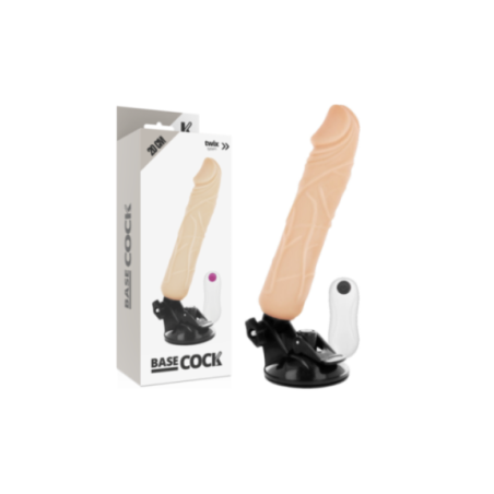 BASECOCK - VIBRATORE REALISTICO TELECOMANDO FLESH 20 CM -O- 4 CM