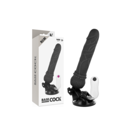 BASECOCK - VIBRATORE REALISTICO TELECOMANDO NERO 19