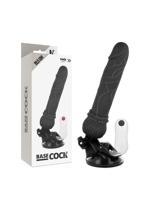 BASECOCK - VIBRATORE REALISTICO TELECOMANDO NERO 19