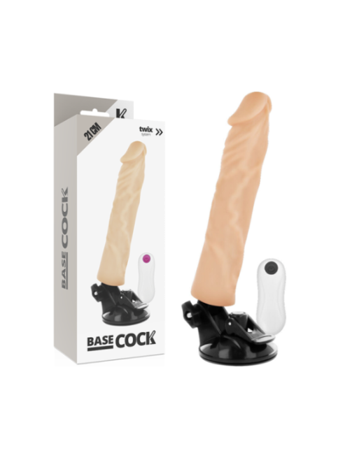 BASECOCK - VIBRATORE REALISTICO TELECOMANDO NATURALE 21 CM -O- 4 CM