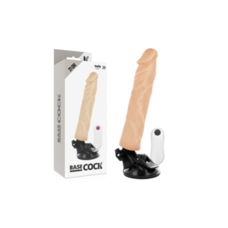 BASECOCK - VIBRATORE REALISTICO TELECOMANDO NATURALE 21 CM -O- 4 CM
