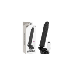 BASECOCK - VIBRATORE REALISTICO TELECOMANDO NERO 21 CM -O- 4 CM