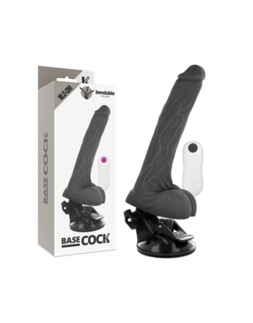 BASECOCK - VIBRATORE ARTICOLABILE TELECOMANDO NERO 18