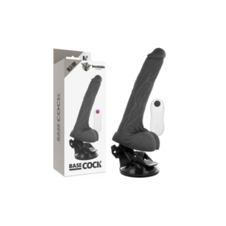 BASECOCK - VIBRATORE ARTICOLABILE TELECOMANDO NERO 18