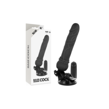 BASECOCK - VIBRATORE REALISTICO TELECOMANDO NERO 19