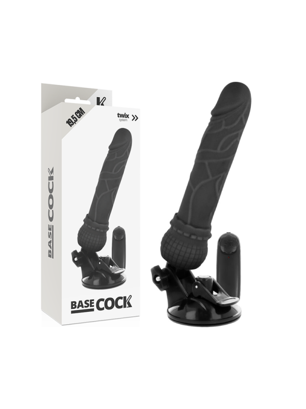 BASECOCK - VIBRATORE REALISTICO TELECOMANDO NERO 19
