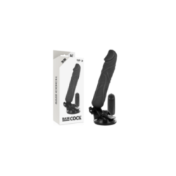 BASECOCK - VIBRATORE REALISTICO TELECOMANDO NERO 20 CM -O- 4 CM