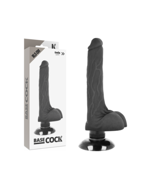 BASECOCK - VIBRATORE REALISTICO BASECOCK 2-1 NERO 18