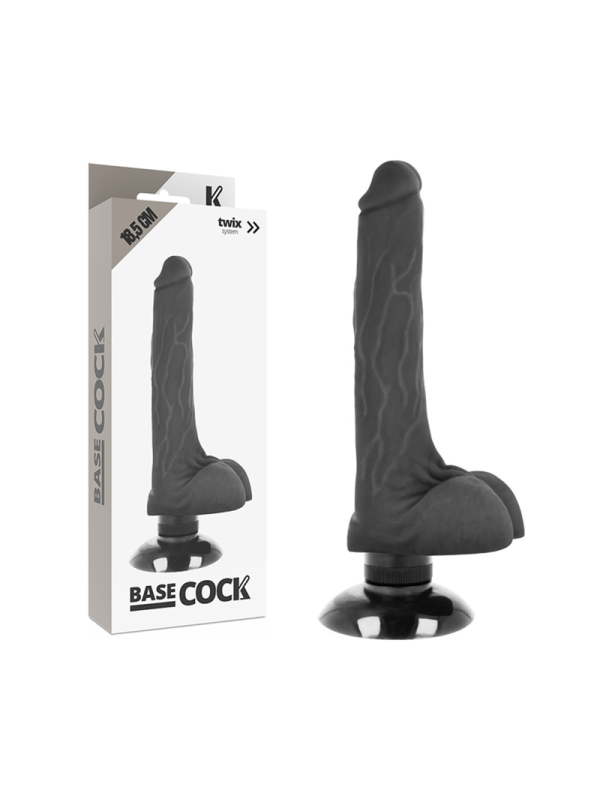 BASECOCK - VIBRATORE REALISTICO BASECOCK 2-1 NERO 18