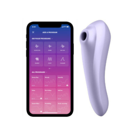 SATISFYER - VIBRATORE DUAL PLEASURE AIR PULSE MAUVE