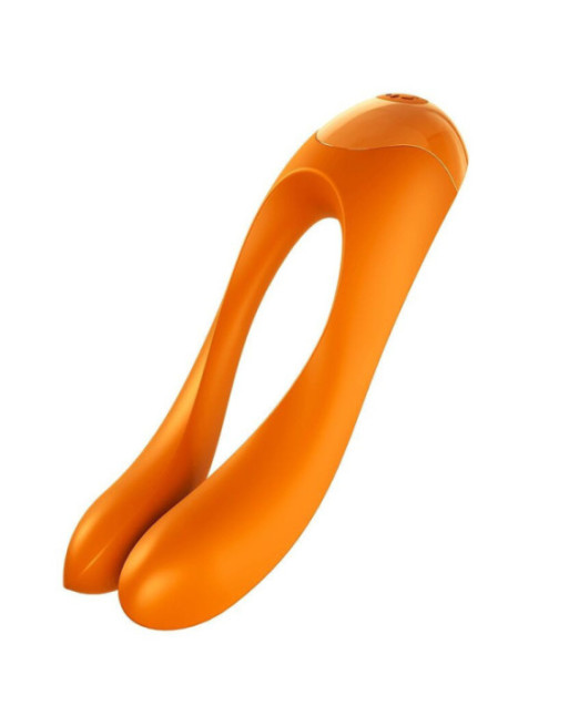 SATISFYER - VIBRATORE DA DITO CANDY CANE ARANCIONE