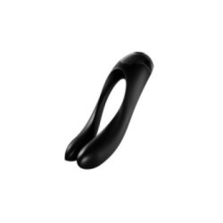 SATISFYER - VIBRATORE DA DITO CANDY CANE NERO