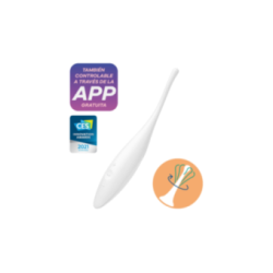 SATISFYER - VIBRATORE TWIRLING JOY CLIT TIP BIANCO