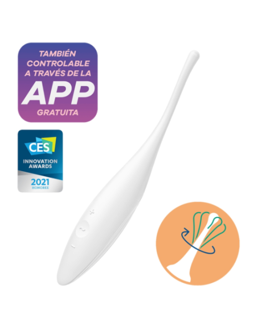 SATISFYER - VIBRATORE TWIRLING JOY CLIT TIP BIANCO