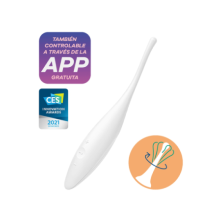 SATISFYER - VIBRATORE TWIRLING JOY CLIT TIP BIANCO