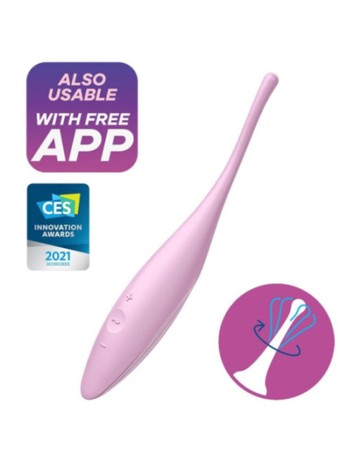 SATISFYER - VIBRATORE TWIRLING JOY CLIT TIP ROSA