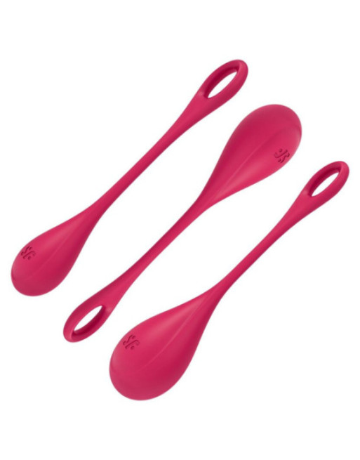 SATISFYER - SET DA ALLENAMENTO YONI POWER 1 ROSSO