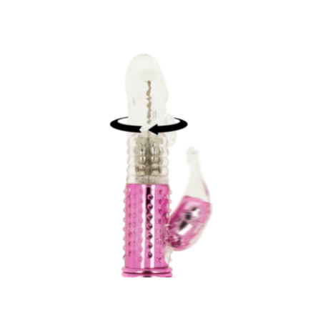 OHMAMA - VIBRATORE CON FUNZIONE DI ROTAZIONE E STIMOLATORE DEL CLITORIDE