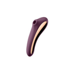 SATISFYER - VIBRATORE DUAL KISS AIR PULSE ROSSO VINO