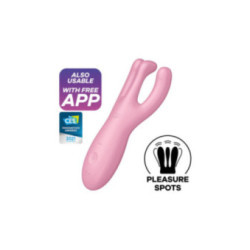 SATISFYER - APP THREESOME 4 VIBRATORE ROSA