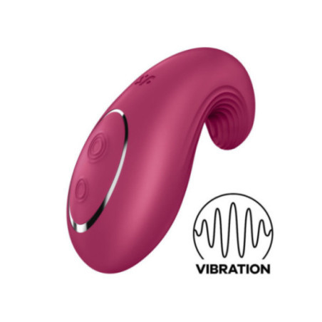 SATISFYER - VIBRATORE DA APPOGGIO DIPPING DELIGHT ROSSO