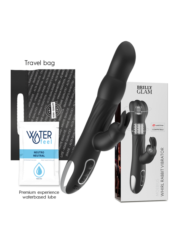 BRILLY GLAM- VIBRATORE E ROTATORE CONIGLIO MOEBIUS COMPATIBILE CON LA TECNOLOGIA WIRELESS WATCHME