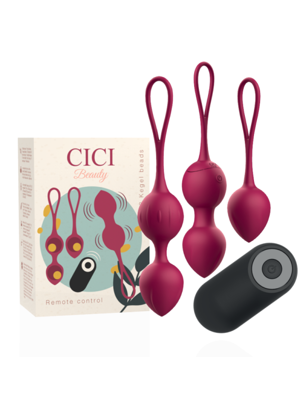 CICI BEAUTY - PREMIUM SILICONE 3 PERLINE VIBRANTI KEGEL TELECOMANDO
