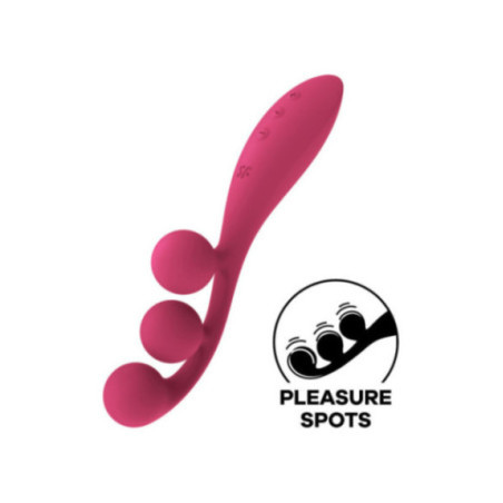 SATISFYER - MULTI VIBRATORE TRI BALL 1 ROSSO