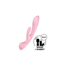 SATISFYER - TRIPLE OH VIBRAZIONE IBRIDA ROSA