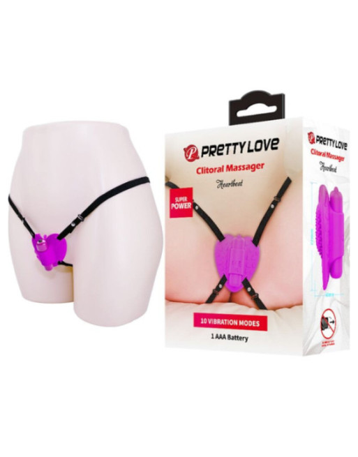 PRETTY LOVE - MASSAGGIATORE PER CLITORIDE HEARTBEAT 10 MODALIT DI VIBRAZIONE VIOLA