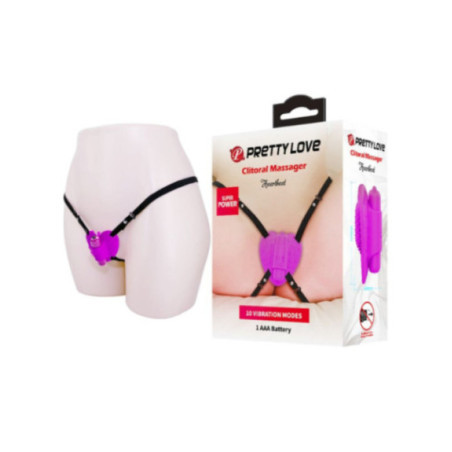 PRETTY LOVE - MASSAGGIATORE PER CLITORIDE HEARTBEAT 10 MODALIT DI VIBRAZIONE VIOLA