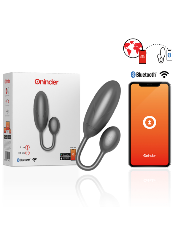 ONINDER - UOVO VIBRANTE DENVER NERO 7 X 2,7 CM APP