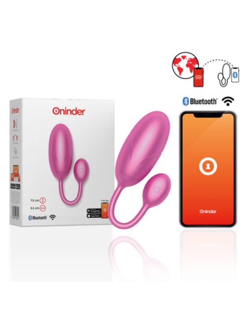 ONINDER - UOVO VIBRANTE TOKYO ROSA 7,5 X 3,2 CM APP GRATUITA
