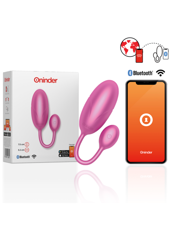 ONINDER - UOVO VIBRANTE TOKYO ROSA 7,5 X 3,2 CM APP GRATUITA