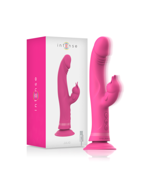 INTENSE - VIBRATORE JULIO RABBIT IN SILICONE ROSA