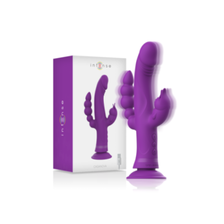 INTENSE - VIBRATORE IN SILICONE CASANOVA RABBIT TRIPLO MOTORE VIOLA
