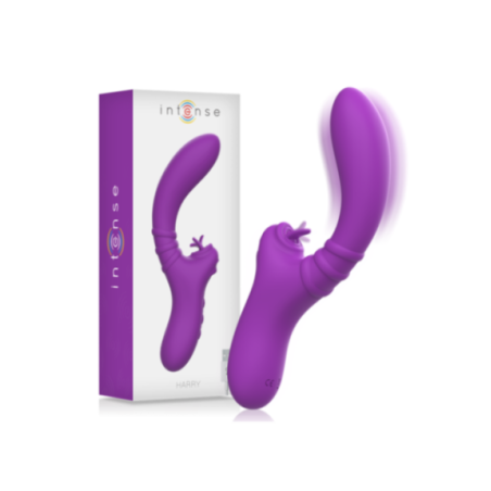 INTENSE - VIBRATORE FLESSIBILE HARRY CON LINGUA VIOLA