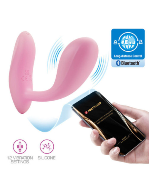 PRETTY LOVE - BAIRD G-SPOT 12 VIBRAZIONI RICARICABILE APP ROSA