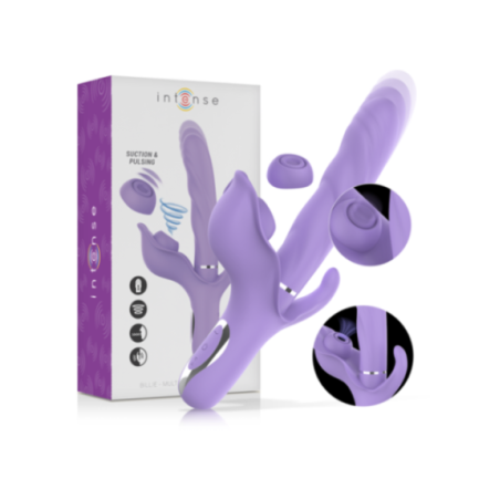 INTENSE - BILLIE VIBRATORE MULTIFUNZIONALE RICARICABILE A SUCCHIO CON PULSANTE VIOLA