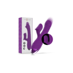 INTENSE - VIBRATORE MULTIFUNZIONE RICARICABILE IGGY UP & DOWN CON STIMOLATORE CLITORALE VIOLA