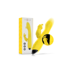 INTENSE - VIBRATORE MULTIFUNZIONE TOKY UP & DOWN CON STIMOLATORE CLITORALE GIALLO