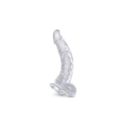 KING COCK - CLEAR PENE CURVO REALISTICO CON SFERE 16